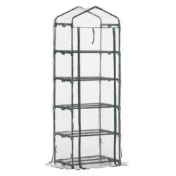Szklarnia balkonowa ogrodowa foliowa mini 193x69x49CM 5 POZIOMÓW