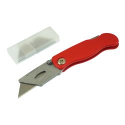 Nóż składany nożyk tapeciak na ostrze trapezowe + 5 ostrzy trapezowy