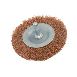 Szczotka druciana obrotowa płaska fi 6mm 65mm do wiertarki wkrętarki