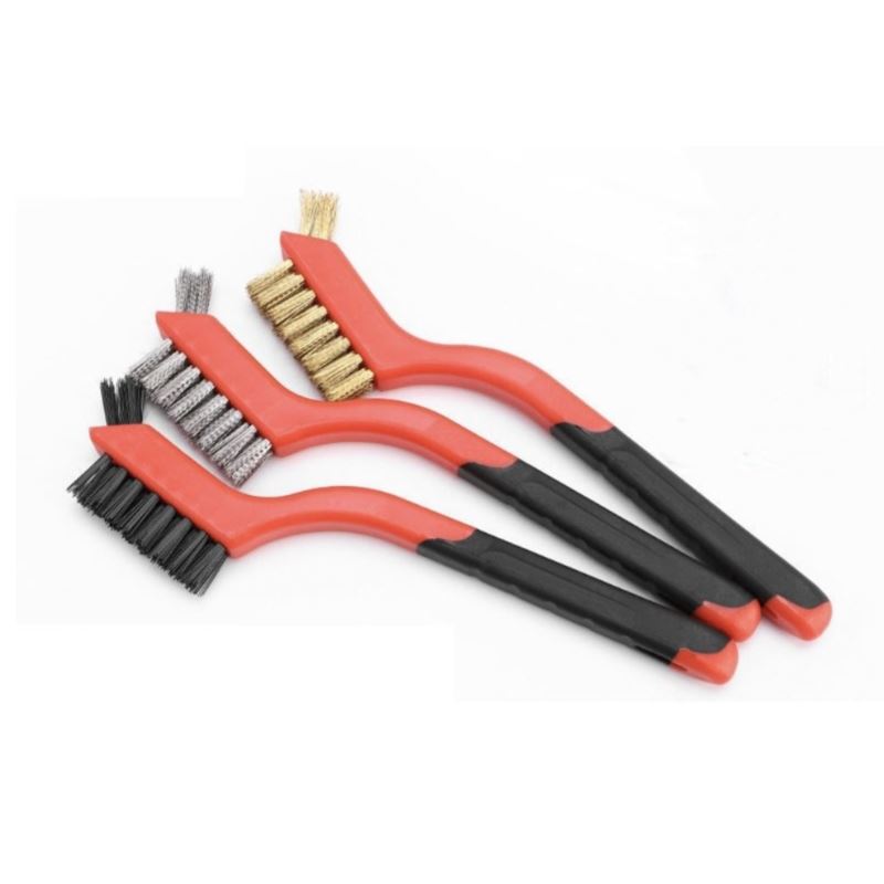 Zestaw szczotek drucianych druciana 3 sztuki NYLON BRASS STEEL