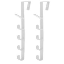 2x WIESZAK NA DRZWI DO ŁAZIENKI PRZEDPOKOJU NA SZAFKĘ BEZ WIERCENIA 5 HACZYKÓW