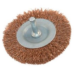 Szczotka druciana obrotowa płaska fi 6mm 100mm do wiertarki wkrętarki