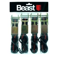 4 TAŚMY MOCUJĄCE Z HAKAMI I MECHANIZMEM ŚCIĄGAJĄCYM 3m x 25mm