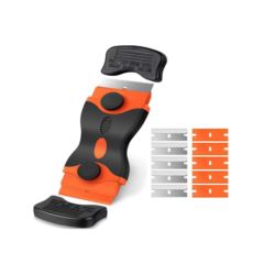 SKROBAK DO PŁYTY INDUKCYJNEJ CERAMICZNEJ SKROBACZKA DO CZYSZCZENIA SZYB SZKŁA 115MM + 10 OSTRZY