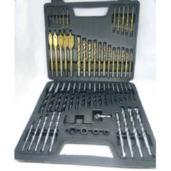 Zestaw wierteł do metalu, drewna i betonu 60 sztuk piórkowe HEX 1-10mm