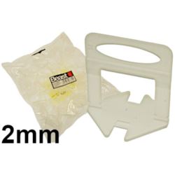 Klipsy do systemu poziomowania płytek 2mm 100szt