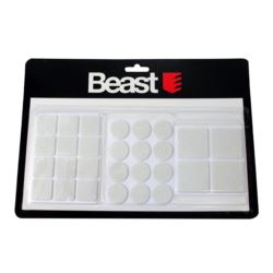 Podkładki filcowe pod meble samoprzylepne 28 szt białe kwadratowe okrągłe