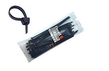 Opaski zaciskowe kablowe nylon czarne 190x4,7 mm 50 sztuk
