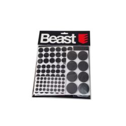 Podkładki filcowe piankowe pod meble samoprzylepne 125 szt czarne okrągłe