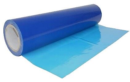 Folia ochronna samoprzylepna DO OKIEN PARAPETÓW 50 cm x  75m niebieska PCV