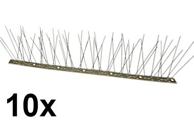 Gęste kolce na ptaki gołębie kolce przeciw ptakom 10x 50 cm kolce 6-4-6-4, szerokość: 8,5cm, Wysokość: 11,8cm