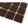 Podkładki filcowe pod meble samoprzylepne 28x28mm 24 szt brązowe kwadratowe