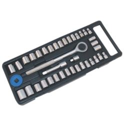 ZESTAW KLUCZY NASADOWYCH 4-13 mm z grzechotką