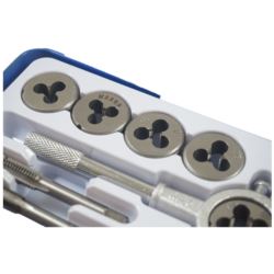 Zestaw narzynek i gwintowników walizka kalibrownik 24 szt M5-M12 1/8 NPT