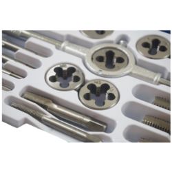 Zestaw narzynek i gwintowników walizka kalibrownik 24 szt M5-M12 1/8 NPT