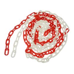 ŁAŃCUCH OSTRZEGAWCZY BIAŁO-CZERWONY 5m