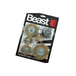 Zestaw szczotek drucianych do wiertarki stali metalu drewna 6 szt 1''-1.5''-2''-2.5''-3''