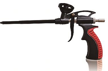 Pistolet do pianki piany montażowej PROFESIONAL TEFLON CZERWONY MASYWNA RĄCZKA
