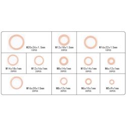 Podkładki miedziane uszczelki miedź miedzianych 280 szt M5-M20