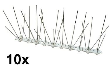 Gęste kolce na ptaki gołębie kolce przeciw ptakom 10x 25 cm kolce 2-4-2-4, szerokość: 8cm, Wysokość: 11,5cm