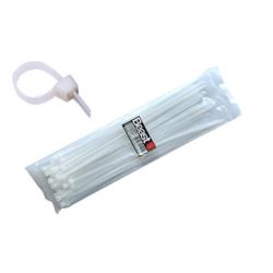 Opaski zaciskowe kablowe nylon białe 300x4,7 mm 50 sztuk