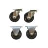 Kółka obrotowe meblowe warsztatowe gumowe skrętne 40mm 4 szt