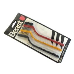 Zestaw szczotek drucianych stal mosiądz nylon 40 mm 3 sztuki