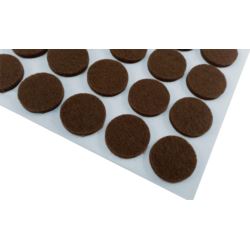 Podkładki filcowe pod meble samoprzylepne 20mm 44 szt brązowe okrągłe