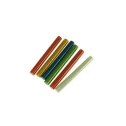 Klej do pistoletu na gorąco wkłady klejowe kolorowe z brokatem 6szt 11mm x 100mm