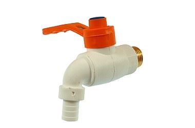 Zawór kran kurek kulowy ogrodowy czerpalny 1/2" cal plastikowo mosiężny