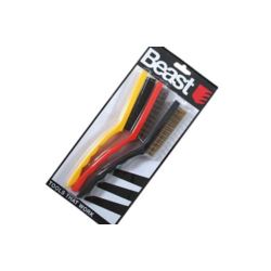 Zestaw szczotek drucianych stal mosiądz nylon 85 mm 3 sztuki