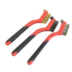 Zestaw szczotek drucianych druciana 3 sztuki NYLON BRASS STEEL