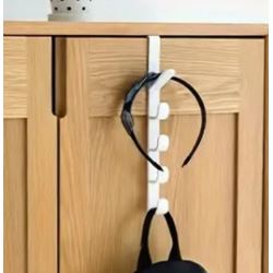 2x WIESZAK NA DRZWI DO ŁAZIENKI PRZEDPOKOJU NA SZAFKĘ BEZ WIERCENIA 5 HACZYKÓW