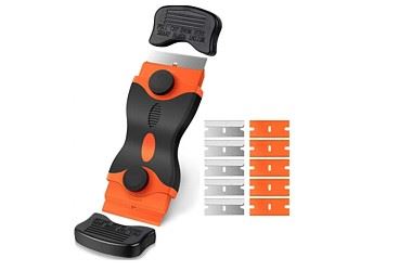 SKROBAK DO PŁYTY INDUKCYJNEJ CERAMICZNEJ SKROBACZKA DO CZYSZCZENIA SZYB SZKŁA 115MM + 10 OSTRZY