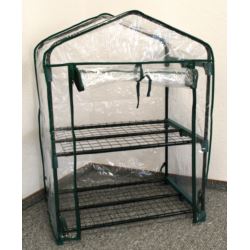 Ochronna mini szklarnia balkonowa ogrodowa 95x69x49cm 2 poziomy