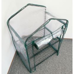 Ochronna mini szklarnia balkonowa ogrodowa 95x69x49cm 2 poziomy