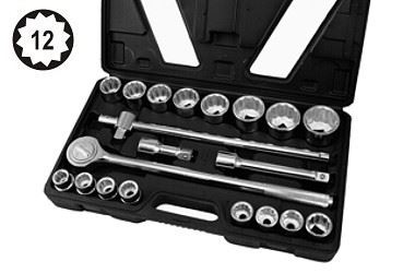 ZESTAW KLUCZY NASADOWYCH 3/4'' 12-KĄTNE, 20 EL.