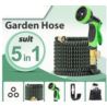 WĄŻ OGRODOWY Z KOŃCÓWKAMI ROZCIĄGLIWY, ELASTYCZNY, DO 50-60M, PISTOLET 10 FUNKCJI