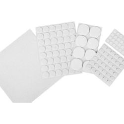 Podkładki filcowe piankowe pod meble samoprzylepne 125 szt białe okrągłe