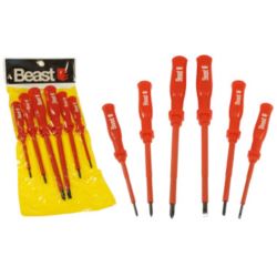 Śrubokręty wkrętaki izolowane MAGNETYCZNE 3 płaskie 3 krzyżakowe