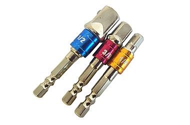 Adaptery do zakrętarki redukcje HEX na nasadki do wkrętarki 1/4 3/8 1/2